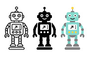Robot Character Vector Design, a Solid Icon by Artonix (Thumbnail 2 of 2)