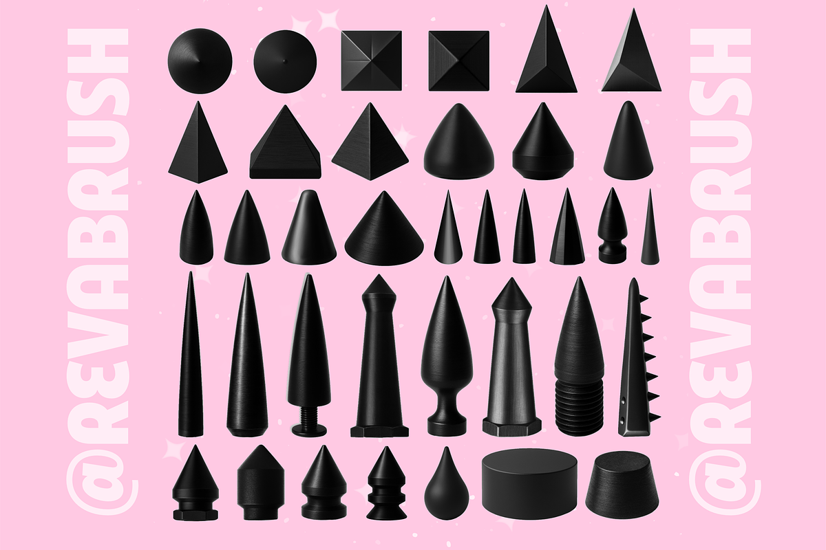 Procreate Spike Metal Stamp Brushes, a Brush Add-On by Revabrush (Photo 2 of 7)
