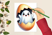 happy spooky Easter cute ghost Png, an Illustration by RobertsArt (Thumbnail 7 of 7)