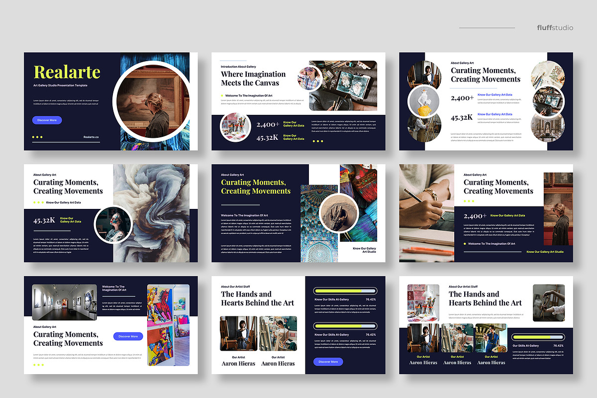 Art Gallery Google Slides Template, a Presentation Template by fluffstudio (Photo 2 of 4)