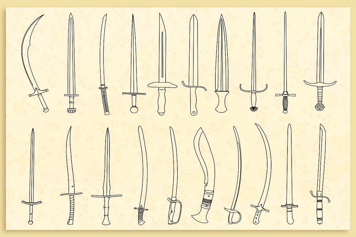 40 Procreate Sword Stamp Brushes, a Brush Add-On by BrushBoy (Photo 4 of 4)