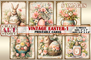 Easter collage cards Atc ACEO-1, an Animal Illustration by CraftArtStory (Thumbnail 1 of 4)