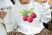 Watercolor Raspberry Clipart, an Illustration by Sublimation Artist (Thumbnail 4 of 6)