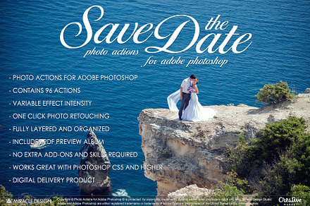 Actions for Photoshop- Save the Date