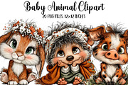 Baby Animal Clipart, an Illustration by DreamArtGraphic (Thumbnail 1 of 3)