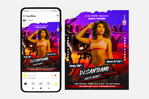 Tropical Day Party – Instagram PSD