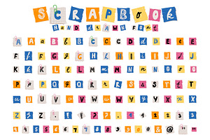 Scrapbook font alphabet Svg