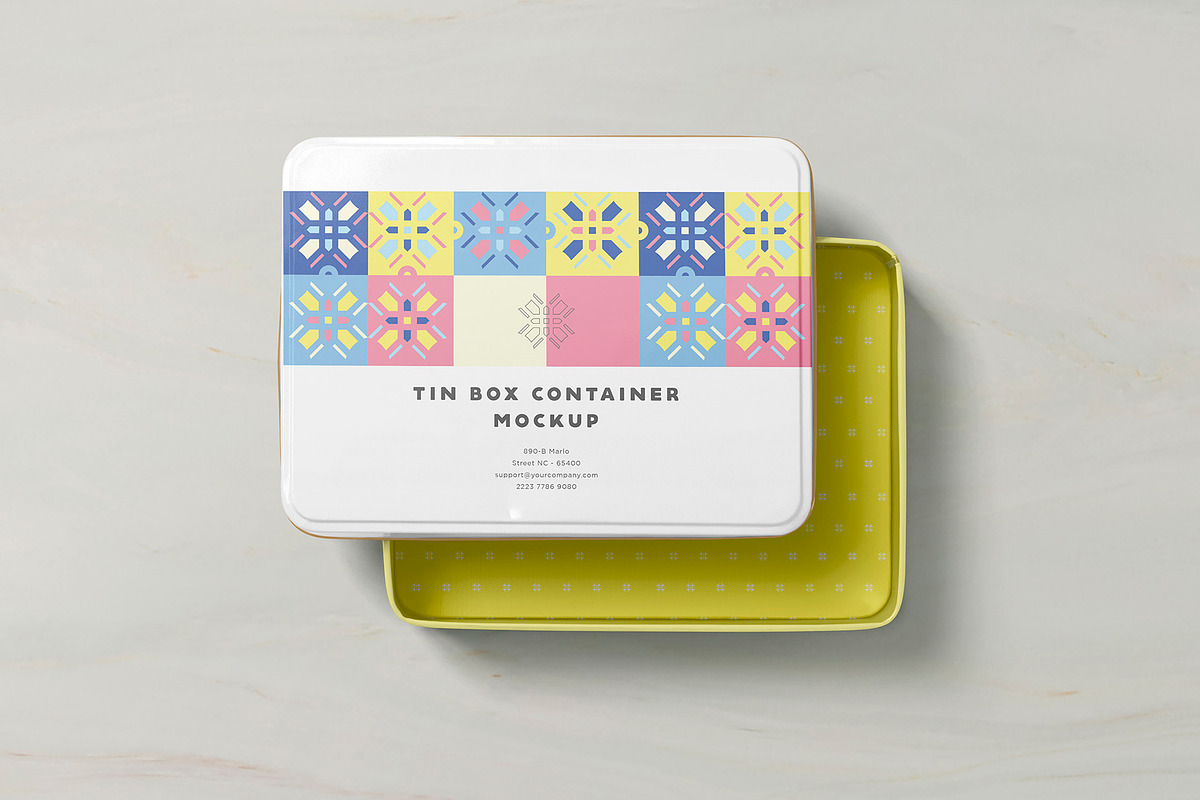 Tin Box Mockup, a Product Mockup by PixelVoyager (Photo 4 of 9)