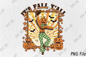 It's Fall Y'all Pumpkins Sublimation, a Seasonal Illustration by Rose Art