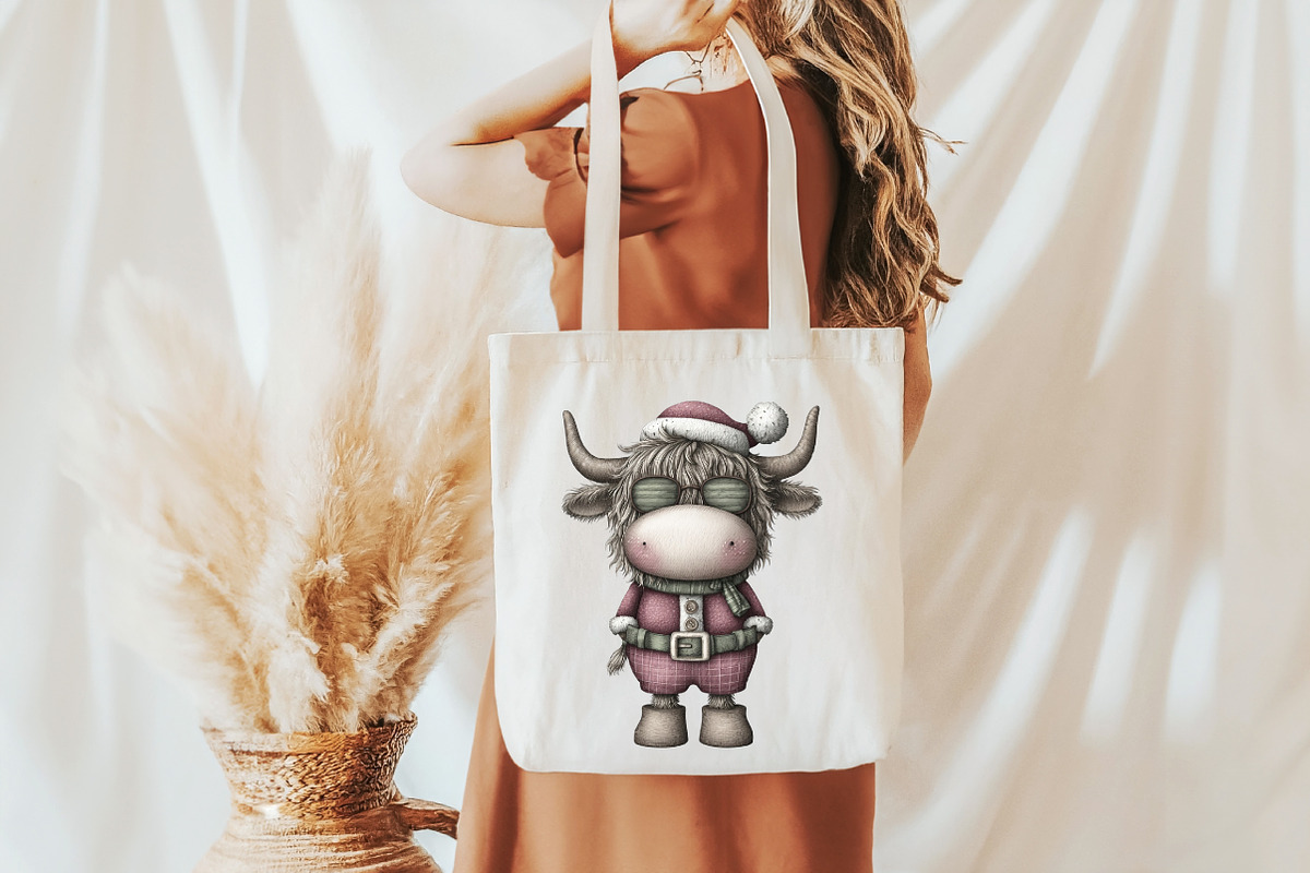 Whimsical Christmas Highland Cow Cli, an Illustration by Libby Wishes (Photo 7 of 7)