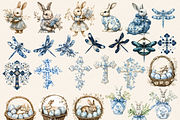 CHINOISERIE EASTER CLIPART PACK, a Seasonal Illustration by Daring Digies (Thumbnail 4 of 8)