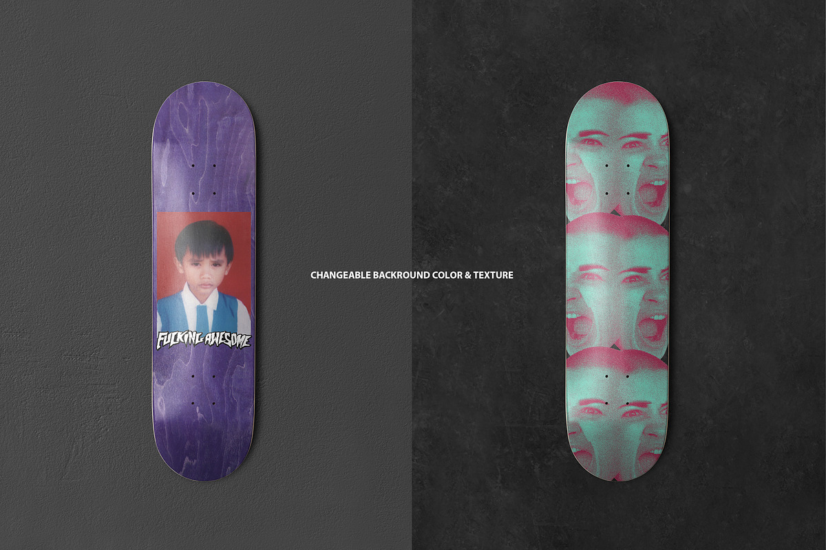 Realistic Skateboard Deck Mockup 2, a Product Mockup by Uncentrifuged Pressure (Photo 2 of 5)