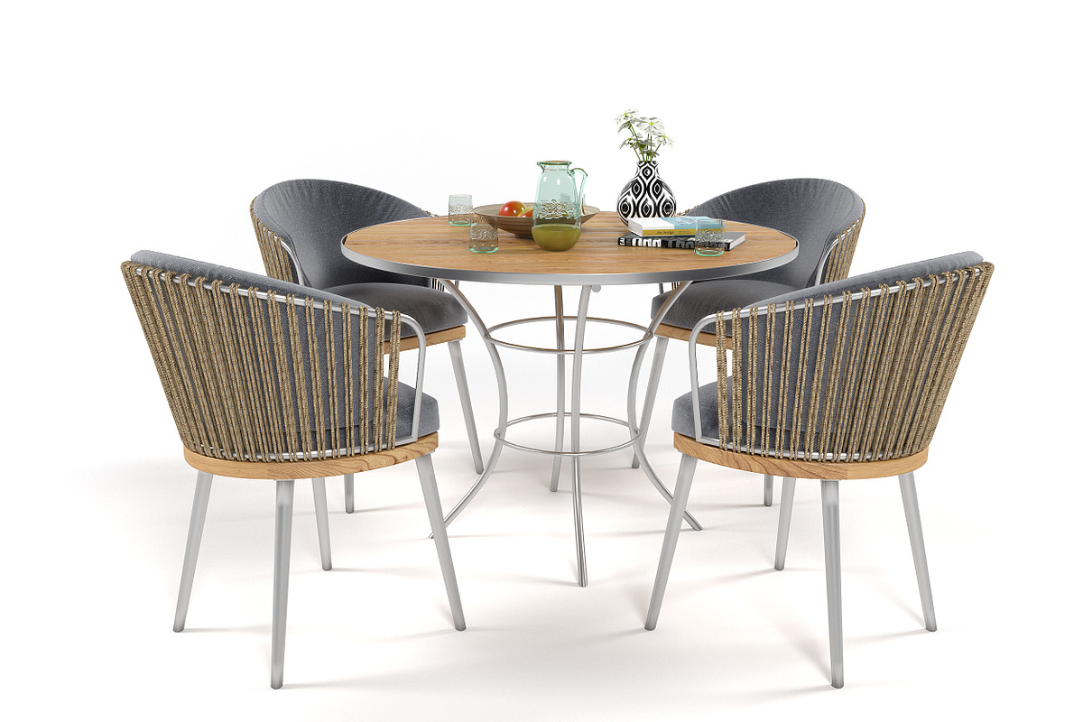 Outdoor furniture set1909, a Furniture 3D Model by inDahouze (Photo 2 of 7)