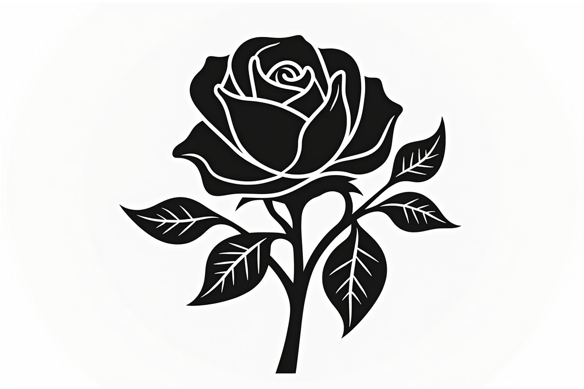 Rose Black Silhouette Decorative, an Illustration by Amazin_art (Photo 28 of 31)