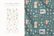 Sewing Supplies Clipart, an Illustration by Julia M. Watercolor (Thumbnail 10 of 13)