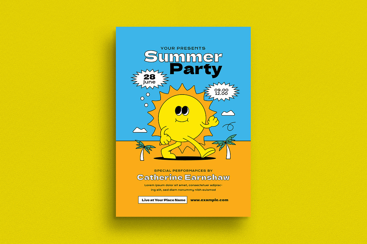 Summer Party Event Flyer, a Flyer Template by Guuver (Photo 1 of 3)