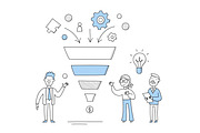 Business funnel concept, people and, a Person Illustration by art PVP ...