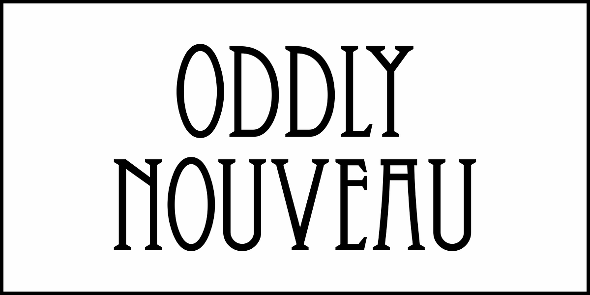 Oddly Nouveau JNL, a Font by Jeff Levine Fonts (Photo 2 of 5)