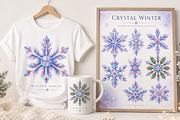 Watercolor Winter Snowflakes Clipart, a Seasonal Illustration by Whimsy Brush Studio (Thumbnail 8 of 8)