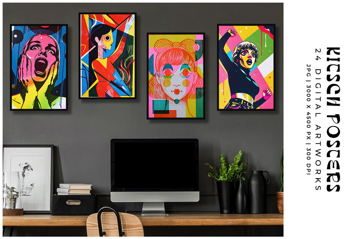 Kitsch Posters, a Decorative Illustration by Digital Art Creations (Photo 5 of 8)