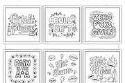 Naughty Swear Word Coloring Book, a Decorative Illustration by Ink Gallery (Thumbnail 8 of 9)