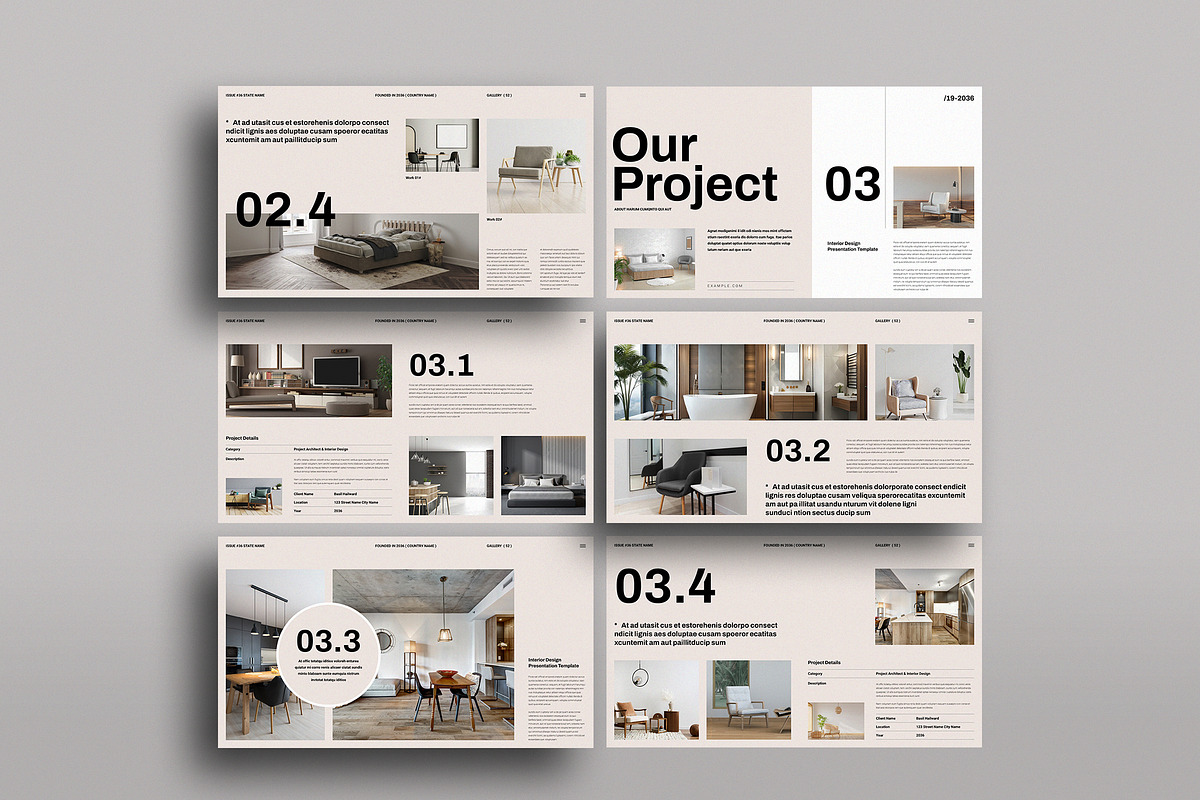 Interior Design Template | CANVA, a Presentation Template by TemplateFolio-Shop (Photo 6 of 17)
