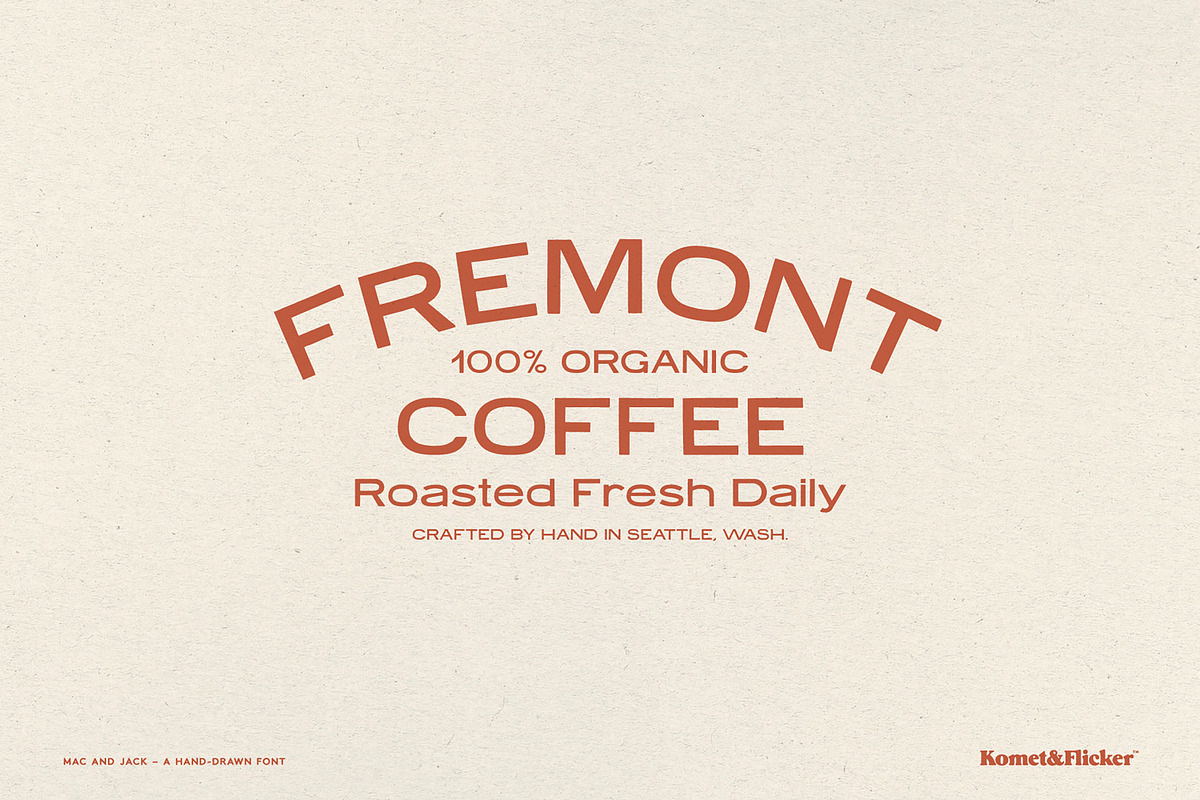 Mac and Jack, a Sans Serif Font by Komet & Flicker (Photo 4 of 13)