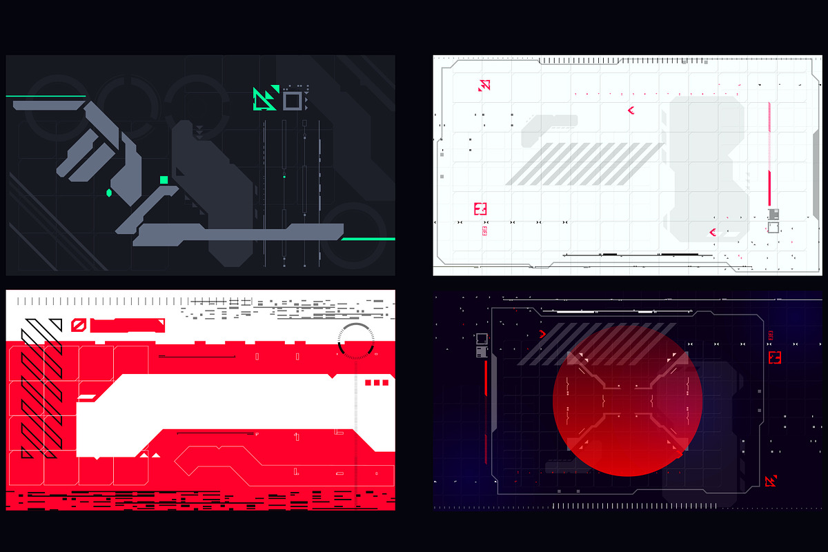Cyberpunk Backgrounds Set, a Background Graphic by Olga Ryzychenko (Photo 2 of 6)