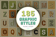 Retro Graphic Styles, a Layer Style Add-On by Modern vector (Thumbnail 1 of 12)