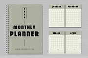 Editable Creative Monthly Planner, a Stationery Template by MightyDesign (Thumbnail 2 of 7)