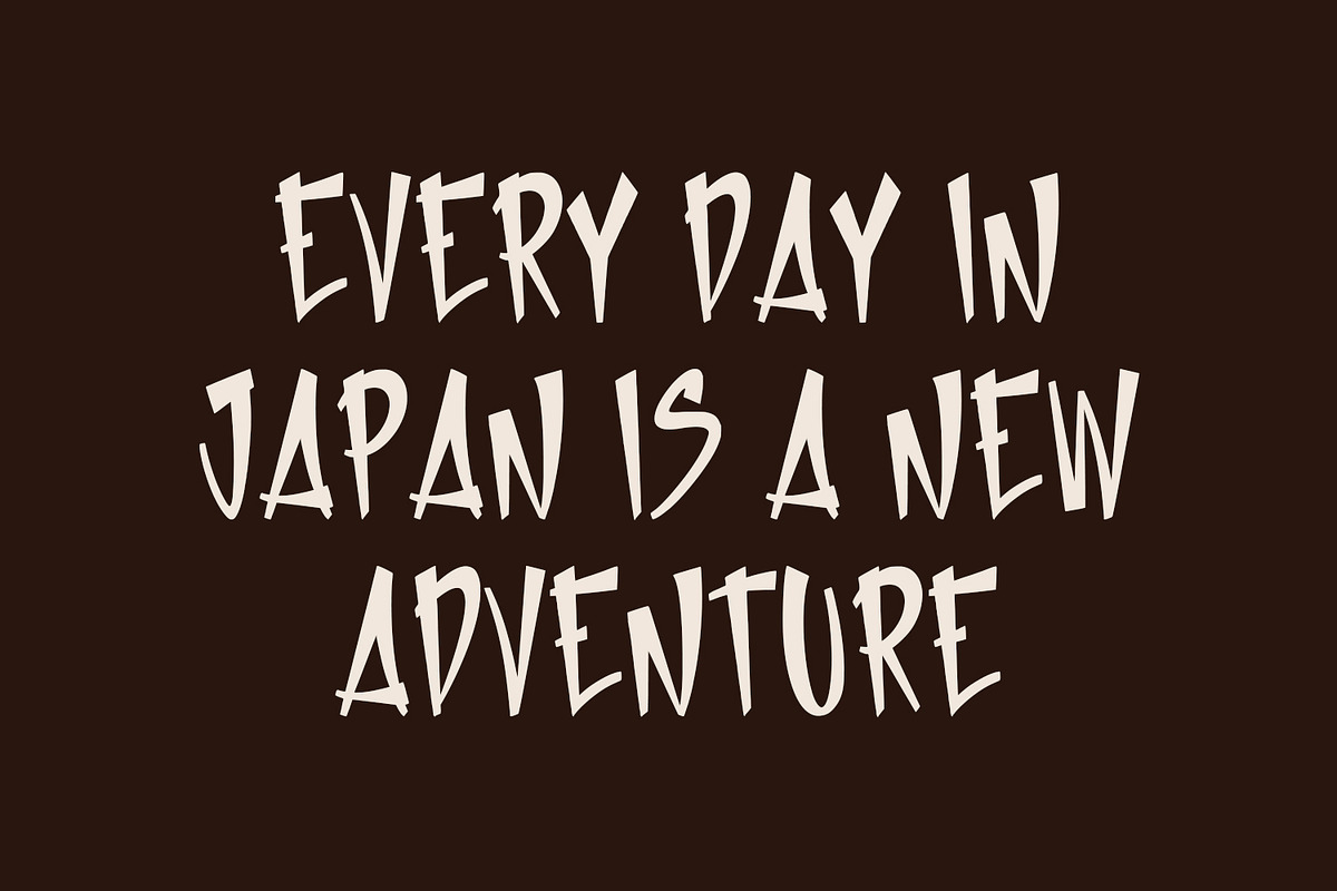 Kooshi Font Decorative Comic Japan, a Sans Serif Font by Maulana Creative (Photo 2 of 7)