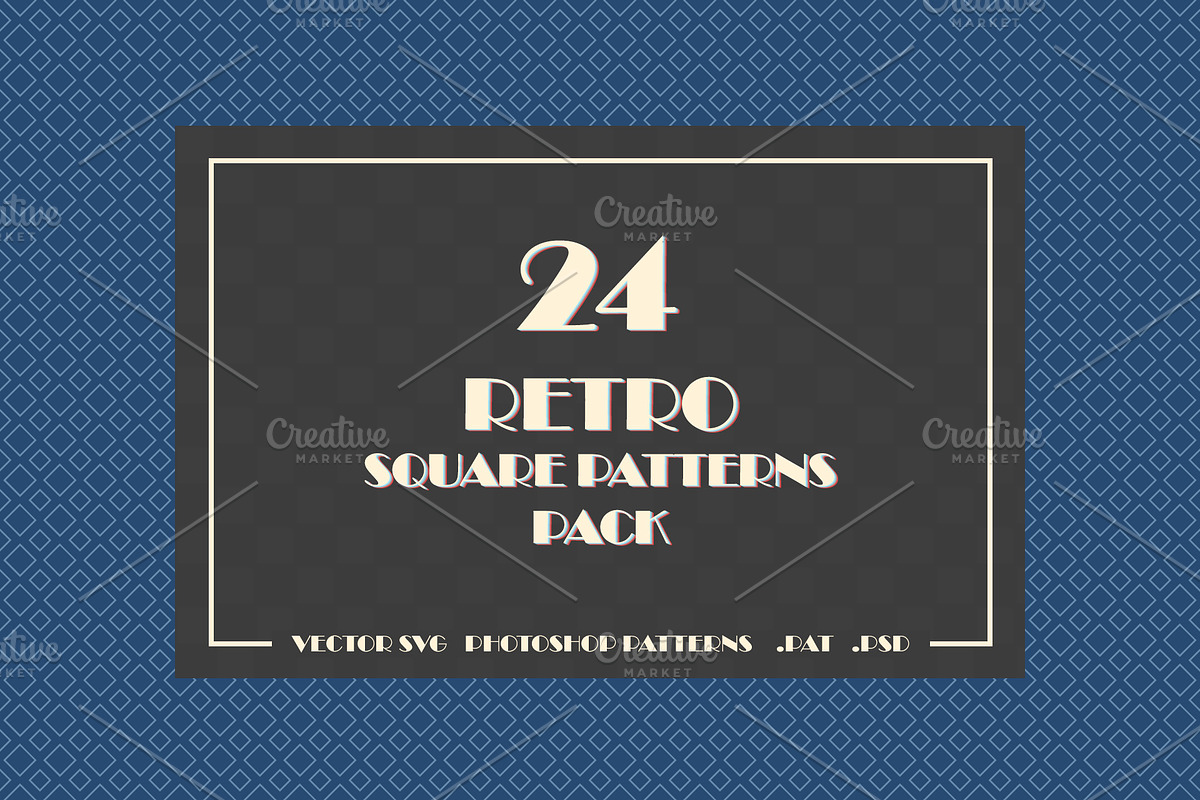 Retro Square Patterns Pack, a Pattern Graphic by Mark Borbely (Photo 1 of 4)