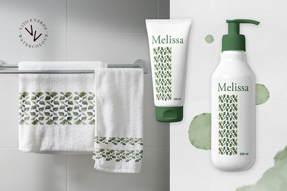 Melissa: watercolor floral elements, an Illustration by vivo e verde (Photo 9 of 11)