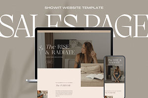 Showit Sales Page Template Coaches, a Websites & App Template by Starline Creative