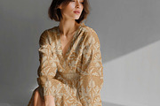 V-neck Long Sleeve Dress Mockup, a Shirt Mockup by 1001 mockups (Thumbnail 3 of 7)