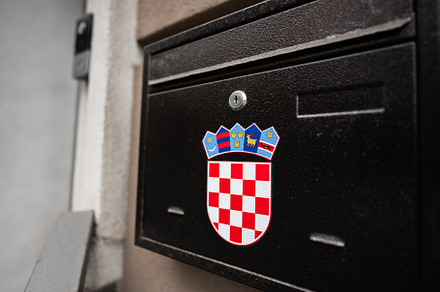 Croatia coat of arms in house mail box. Croatian Embassy., a Photo by AS photostudio