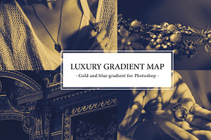 Luxury Gradient Map - Gold And Blue