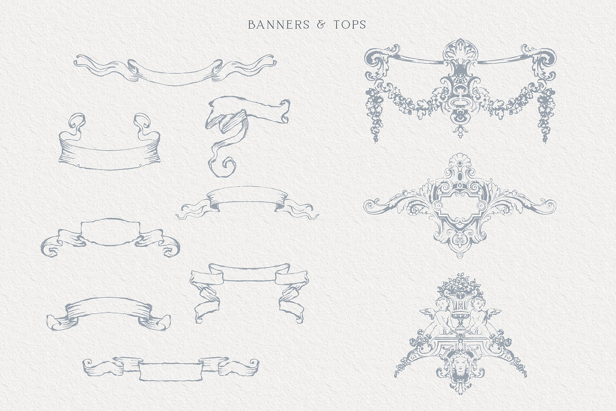 Baroque fine art clipart collection, an Illustration by Sensual Art (Photo 2 of 12)