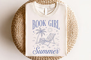 Book Girl Summer Png, a Seasonal Illustration by CraftArtStudio (Thumbnail 4 of 4)