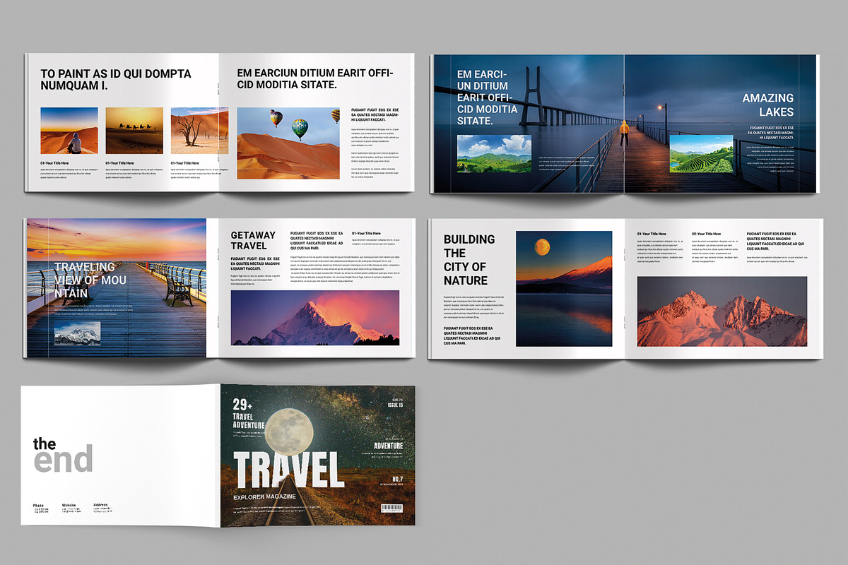 Travel Magazine Template, a Brochure Template by MightyDesign (Photo 3 of 6)