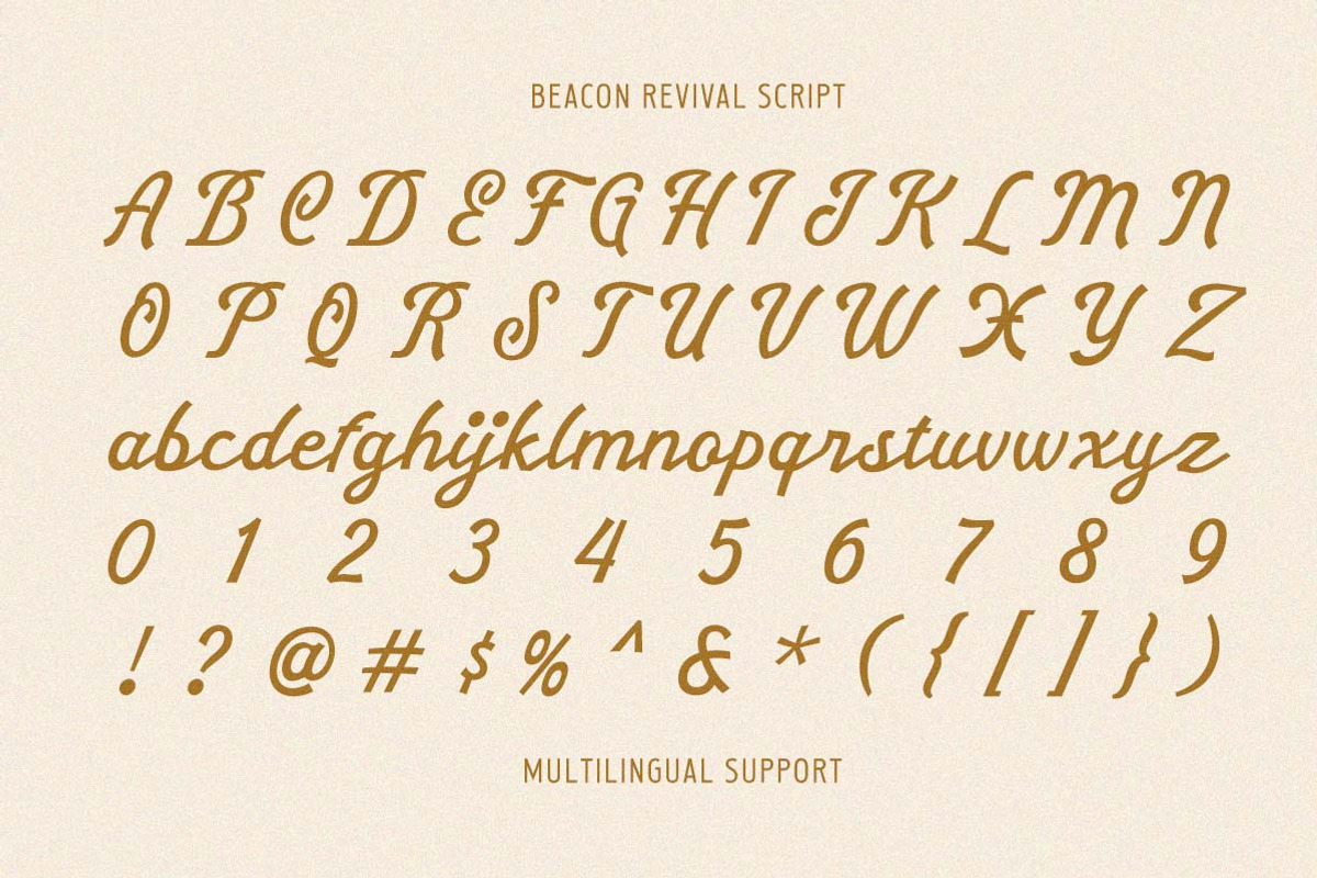Beacon Revival Vintage Font Duo, a Script Font by Letterhend Studio (Photo 7 of 11)