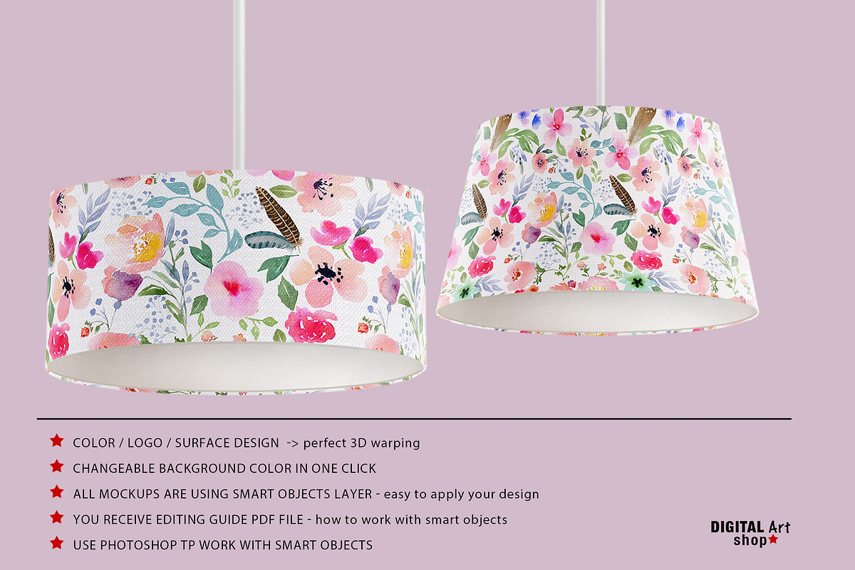 Drum Lampshade Mock Up - set of 3, a Product Mockup by Mockup Up! (Photo 2 of 5)