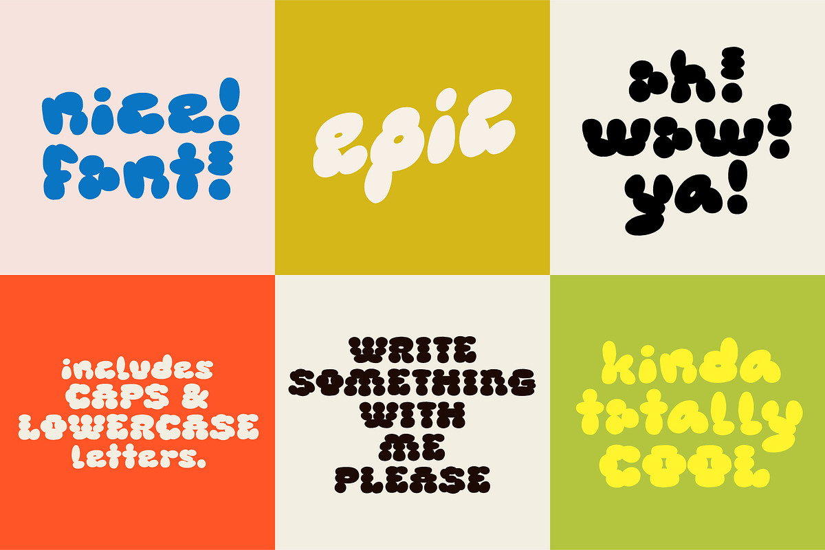 Puffie - Unique Bubble Font, a Font by Studio Funshop by Kelli (Photo 8 of 12)