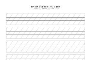 Hand Lettering Grid for Brush Pens