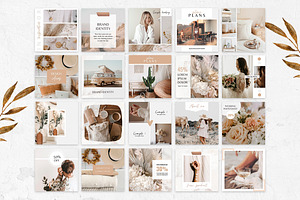 Boho Instagram Template Bundle