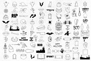 Halloween Procreate stamps, a Brush Add-On by SecondOfJuly (Thumbnail 4 of 6)