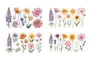 Watercolor Flowers in Soft Pastels, a Decorative Illustration by ForhadGFX (Thumbnail 9 of 11)