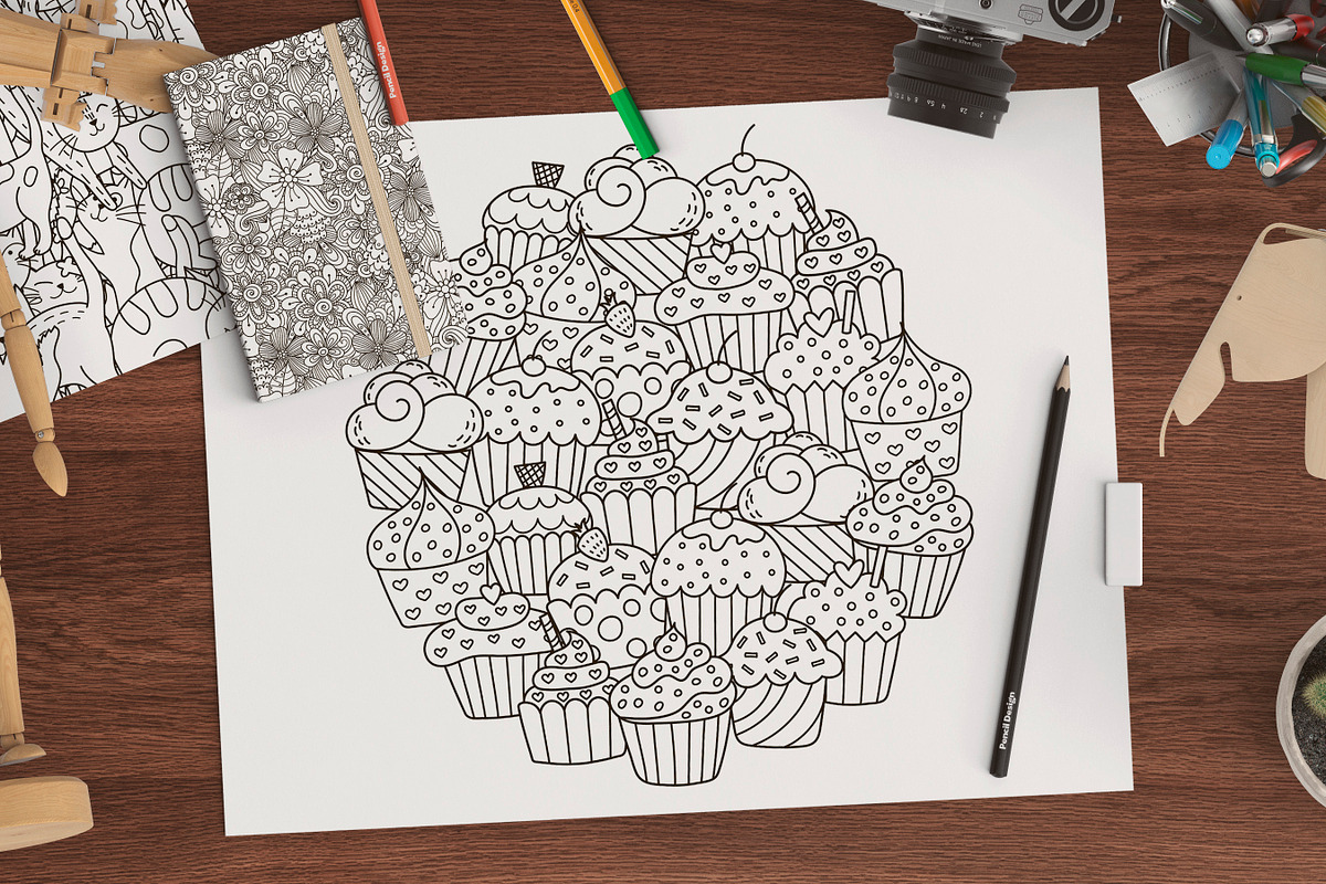 Coloring Pages Big Collection, an Animal Illustration by Gulnara Sabirova (Photo 4 of 7)