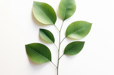 Set of green leaves, isolated on white background, a Nature Photo by Natalia Klenova's Shop