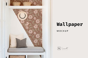 Boho Entryway Wallpaper Mockup